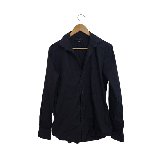 CELIO CLUB | חולצה מכופתרת לגברים | מידה M | שחור | Easy Iron
