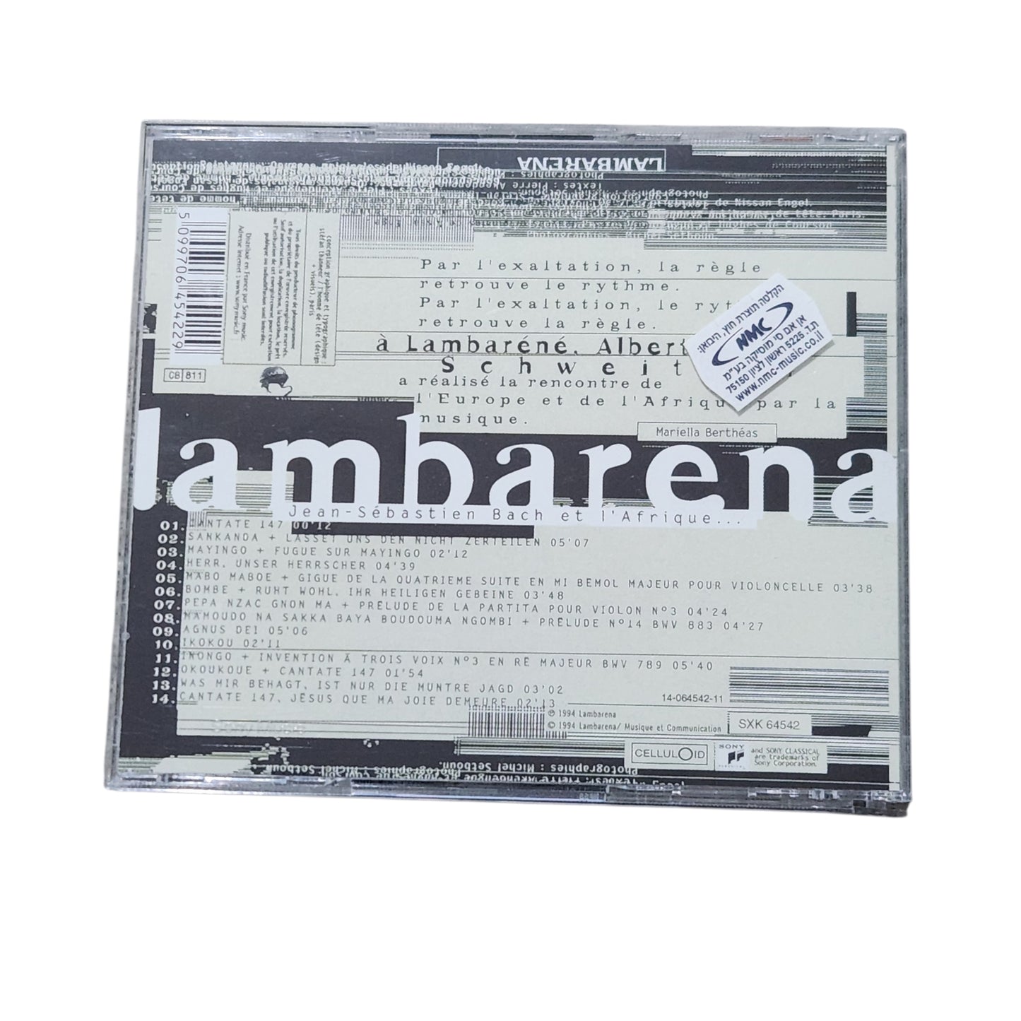 Lambarena – Bach to Africa CD | למברנה – Bach to Africa | דיסק מקורי