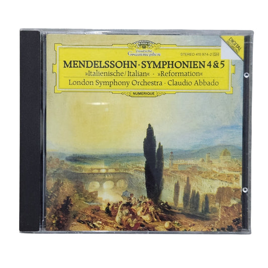 Mendelssohn Symphonies No. 4 & 5 CD | Claudio Abbado | Deutsche Grammophon | דיסק מקורי