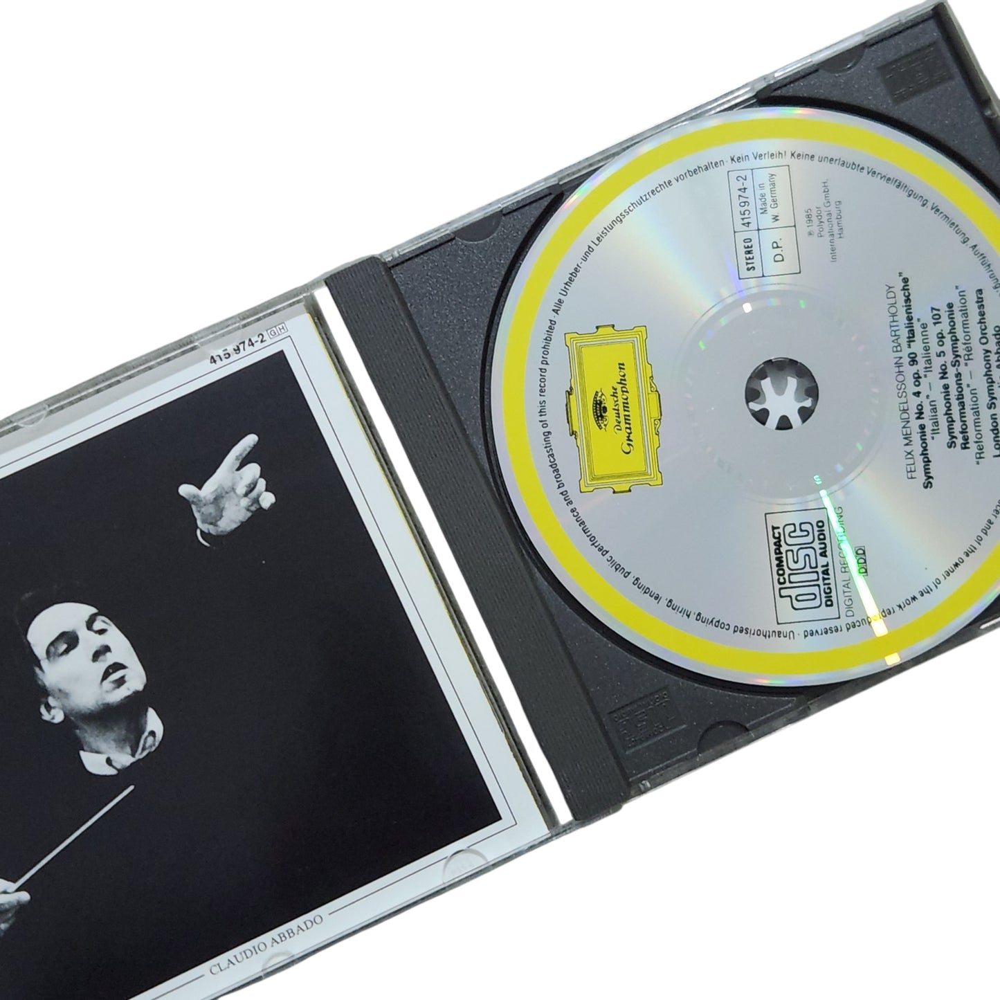 Mendelssohn Symphonies No. 4 & 5 CD | Claudio Abbado | Deutsche Grammophon | דיסק מקורי