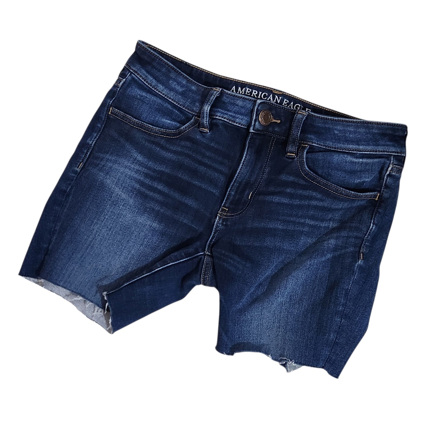 AMERICAN EAGLE | מכנסי ג'ינס קצרים לנשים מידה L | היקף מותן 30 אינץ'