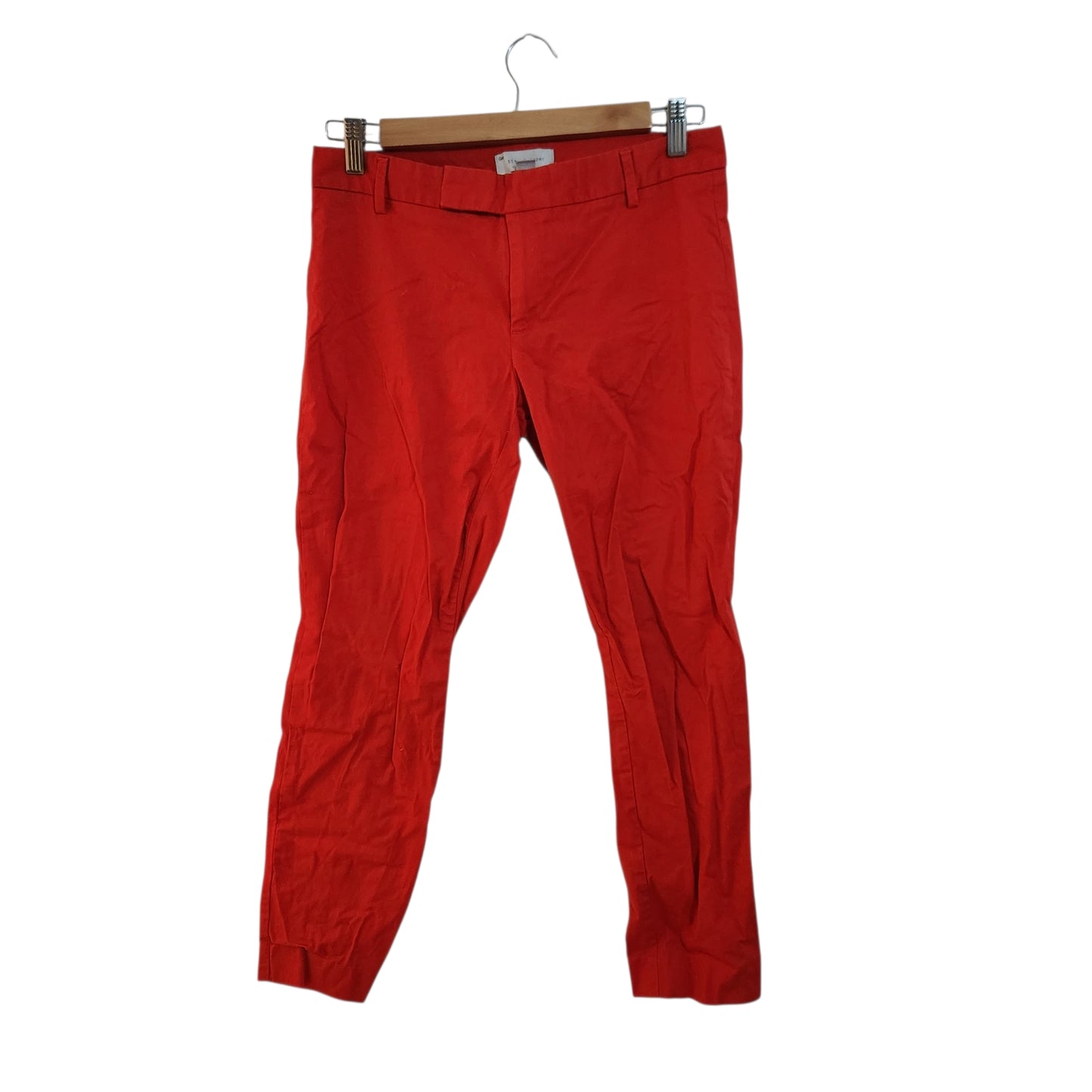 GAP Slim Cropped מכנסי צ'ינו אדומים לנשים – מידה 4 | 42 XL