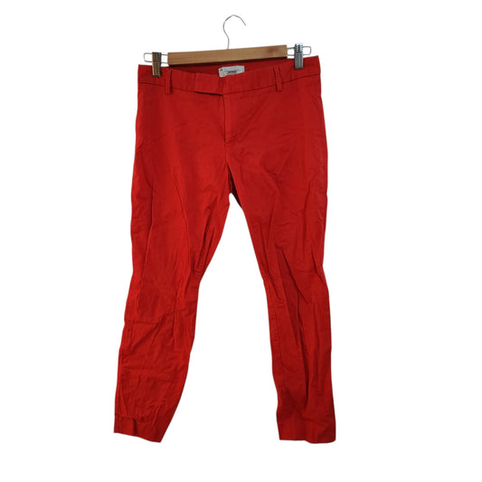 GAP Slim Cropped מכנסי צ'ינו אדומים לנשים – מידה 4 | 42 XL