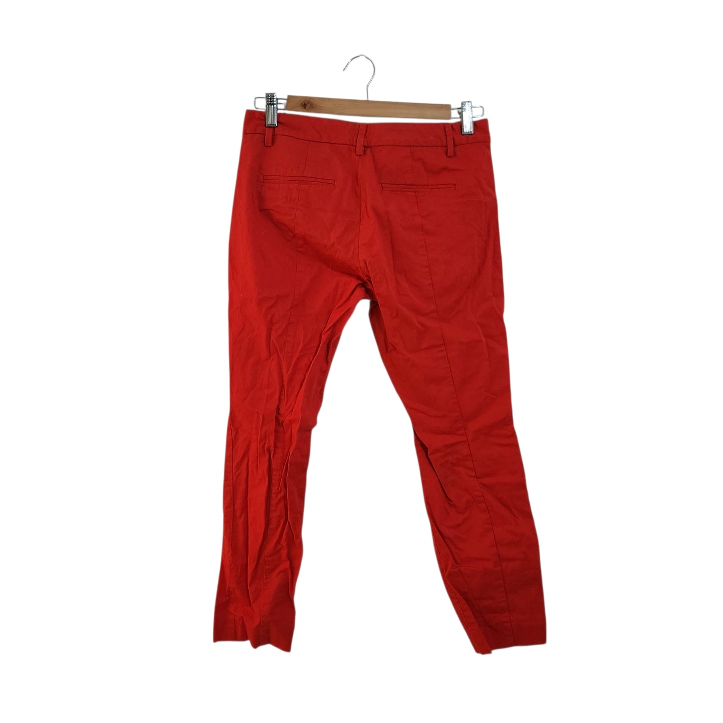 GAP Slim Cropped מכנסי צ'ינו אדומים לנשים – מידה 4 | 42 XL