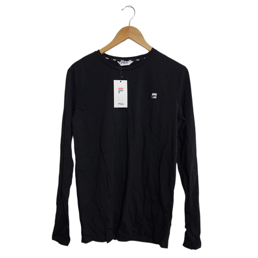 FILA חולצת טי שרוול ארוך שחורה לגברים – חדשה עם תג – מידה L