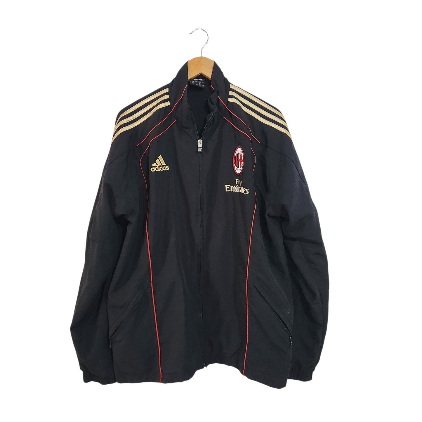 adidas AC Milan מעיל ספורט שחור לגברים מידה L