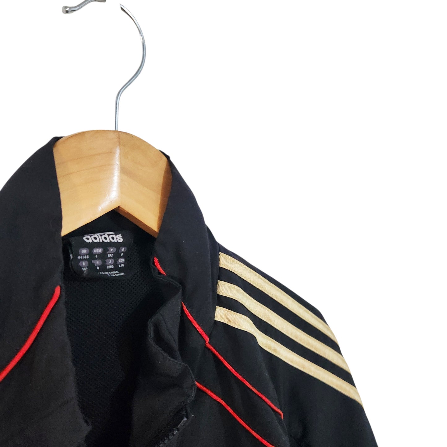 adidas AC Milan מעיל ספורט שחור לגברים מידה L