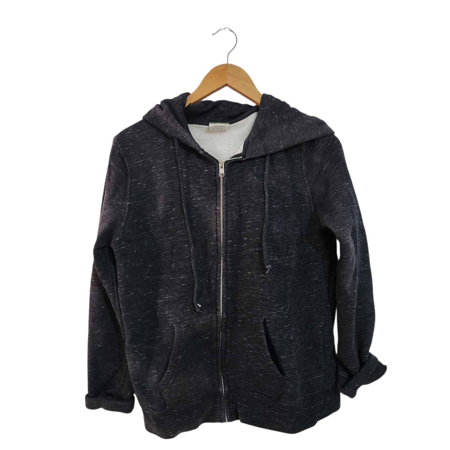 HOODIES קפוצ'ון רוכסן אפור כהה לנשים מידה L