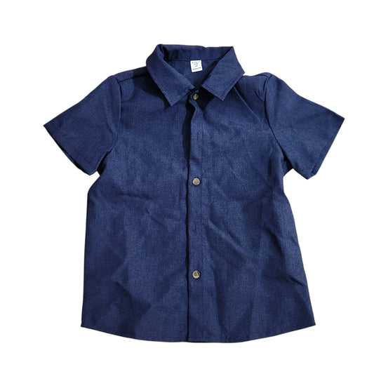 SHEIN | חולצה קצרה מכופתרת לילדים גיל 8