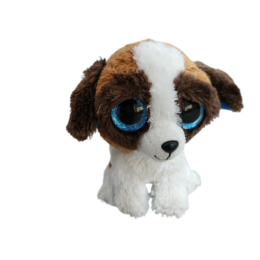 TY Beanie Boos כלבלב קטיפה עם עיניים כחולות גדולות | שנת 2015 | 15×6 ס"מ