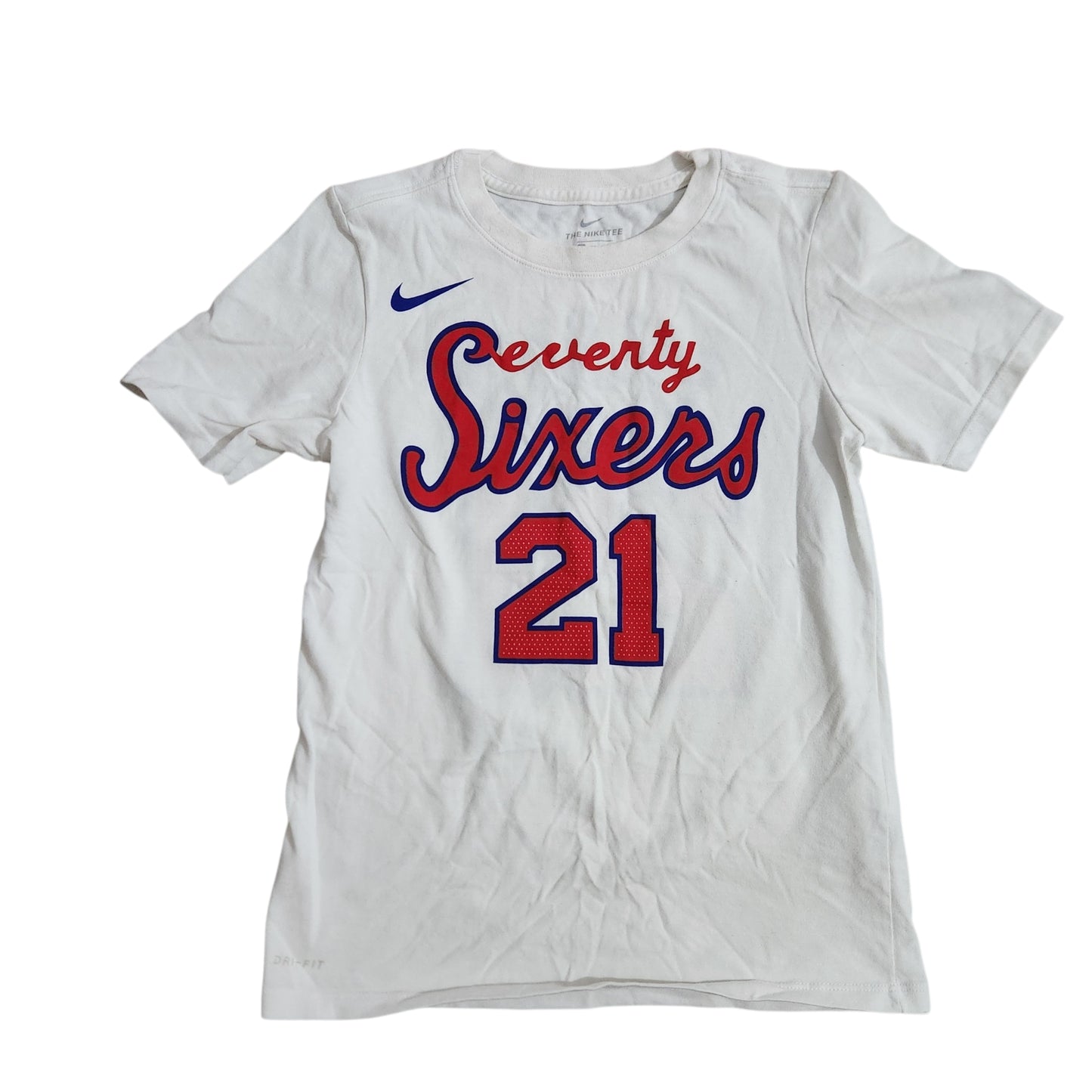 NIKE Philadelphia 76ers Embiid 21 חולצת NBA לילדים מידה S גיל 8-10