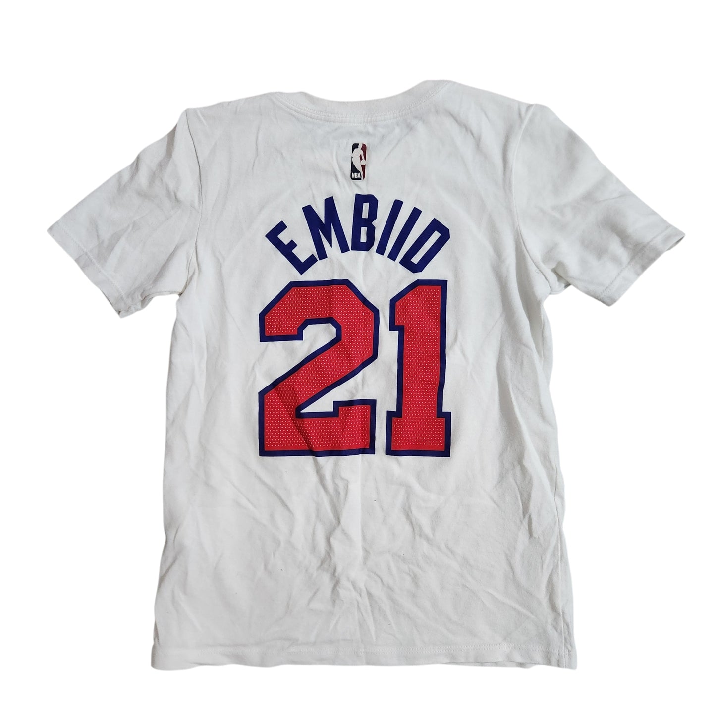 NIKE Philadelphia 76ers Embiid 21 חולצת NBA לילדים מידה S גיל 8-10