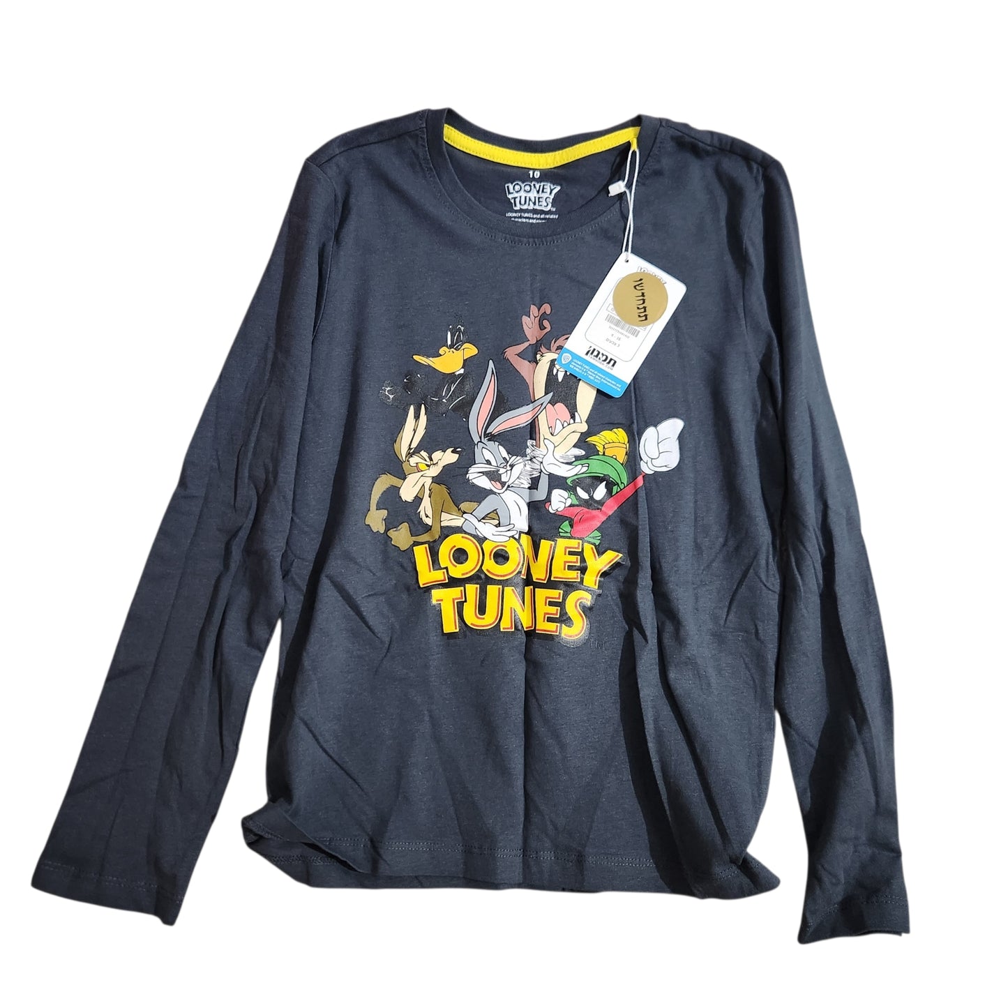 LOONEY TUNES TAMNOON | חולצה ארוכה דקה | חדשה עם תווית | לילדים גיל 10