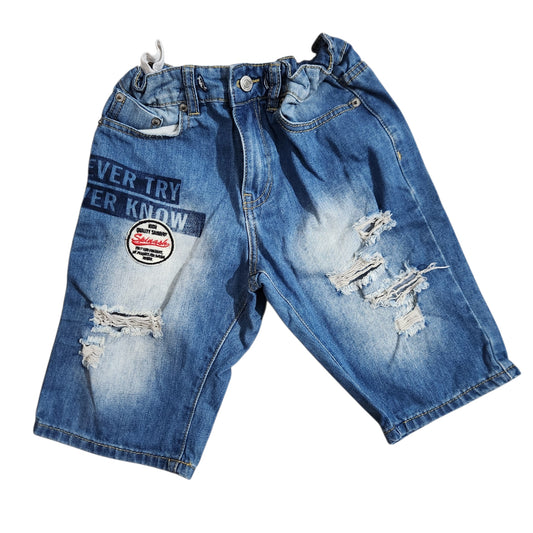 DENIM מכנסי ג'ינס קצרים לילדים גיל 12