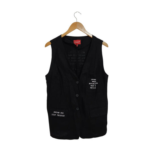 Concept by CRAZY LINE | וסט לאישה מידה 42 | XL | ריון ופשתן