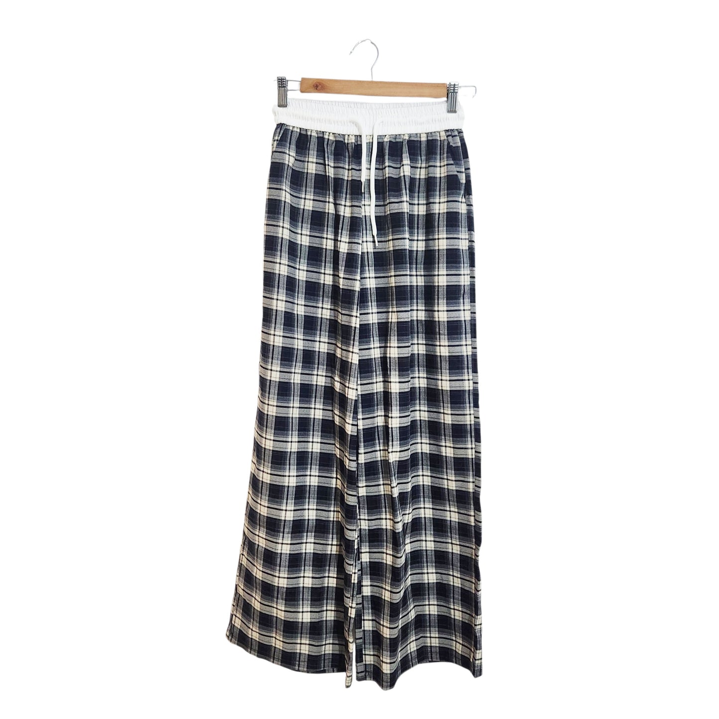 SWEET FASHION מכנסי פלאצו משובצים לנשים מידה M