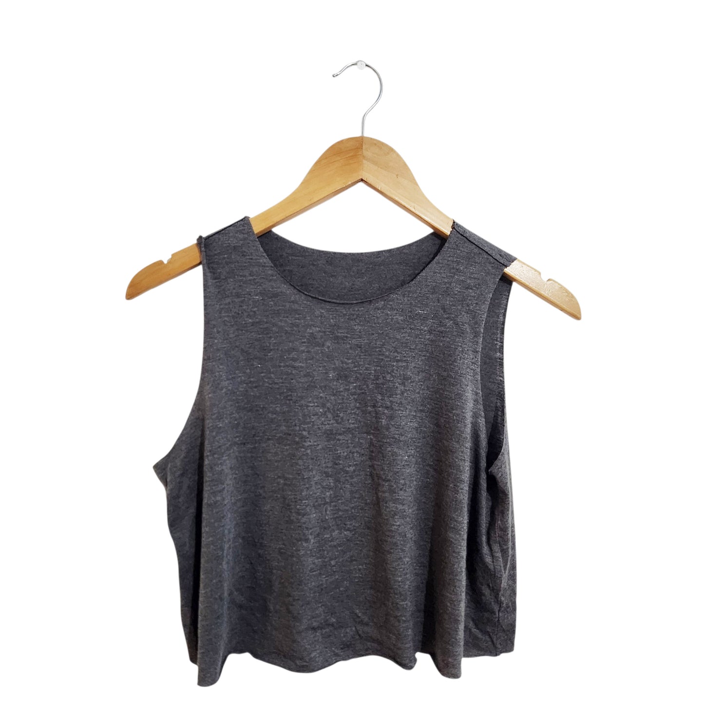 SHEIN גופיית קרופ אפורה לנשים מידה S