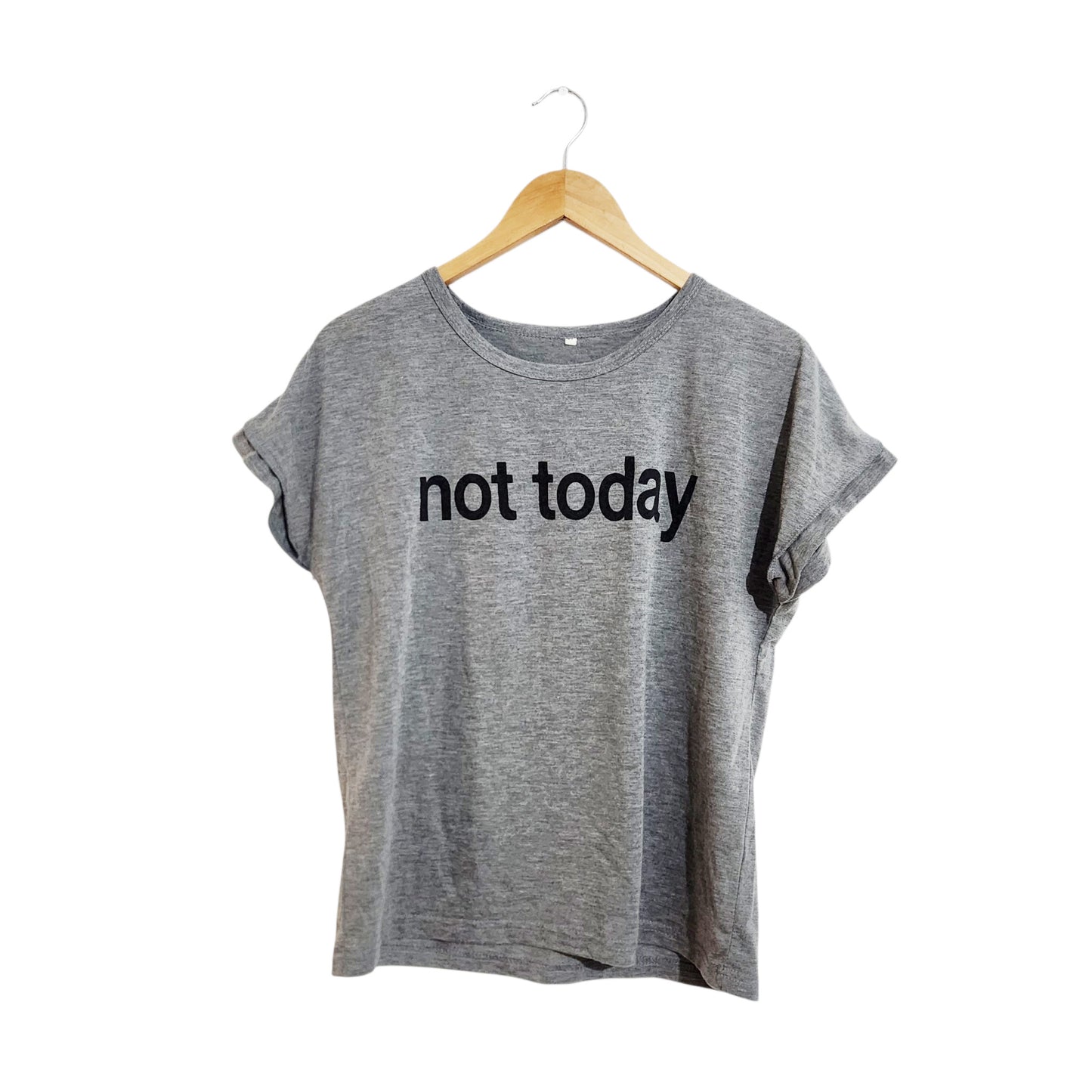 חולצת טי אפורה "Not Today" לנשים מידה M