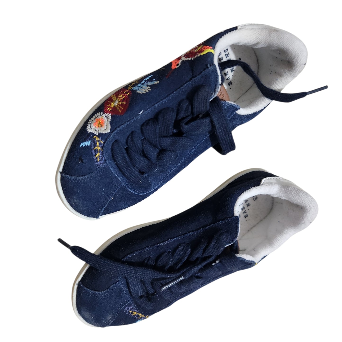 NEXT | סניקרס כחולות עם רקמת פרחים לילדות מידה 32 (UK 13)