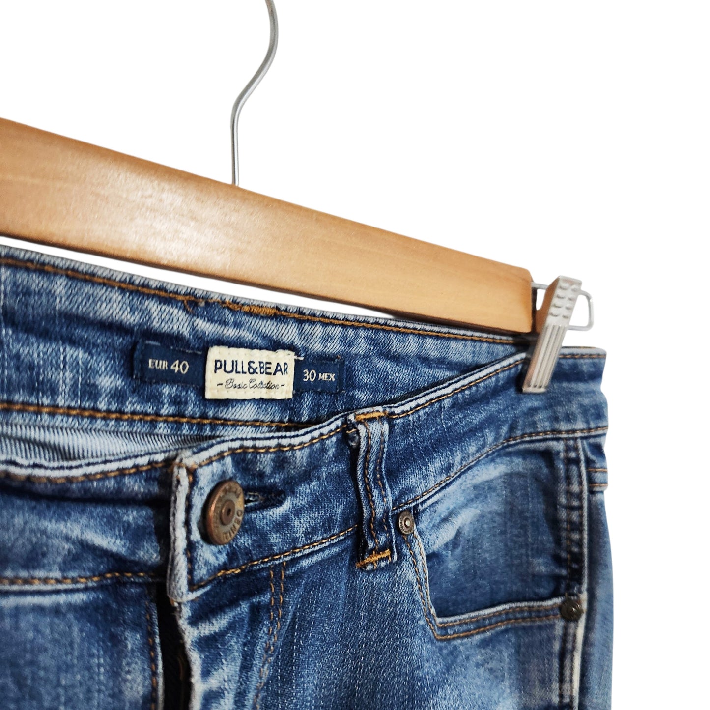 PULL&BEAR ג'ינס סקיני קרעים לנשים – מידה EU 40 (30)