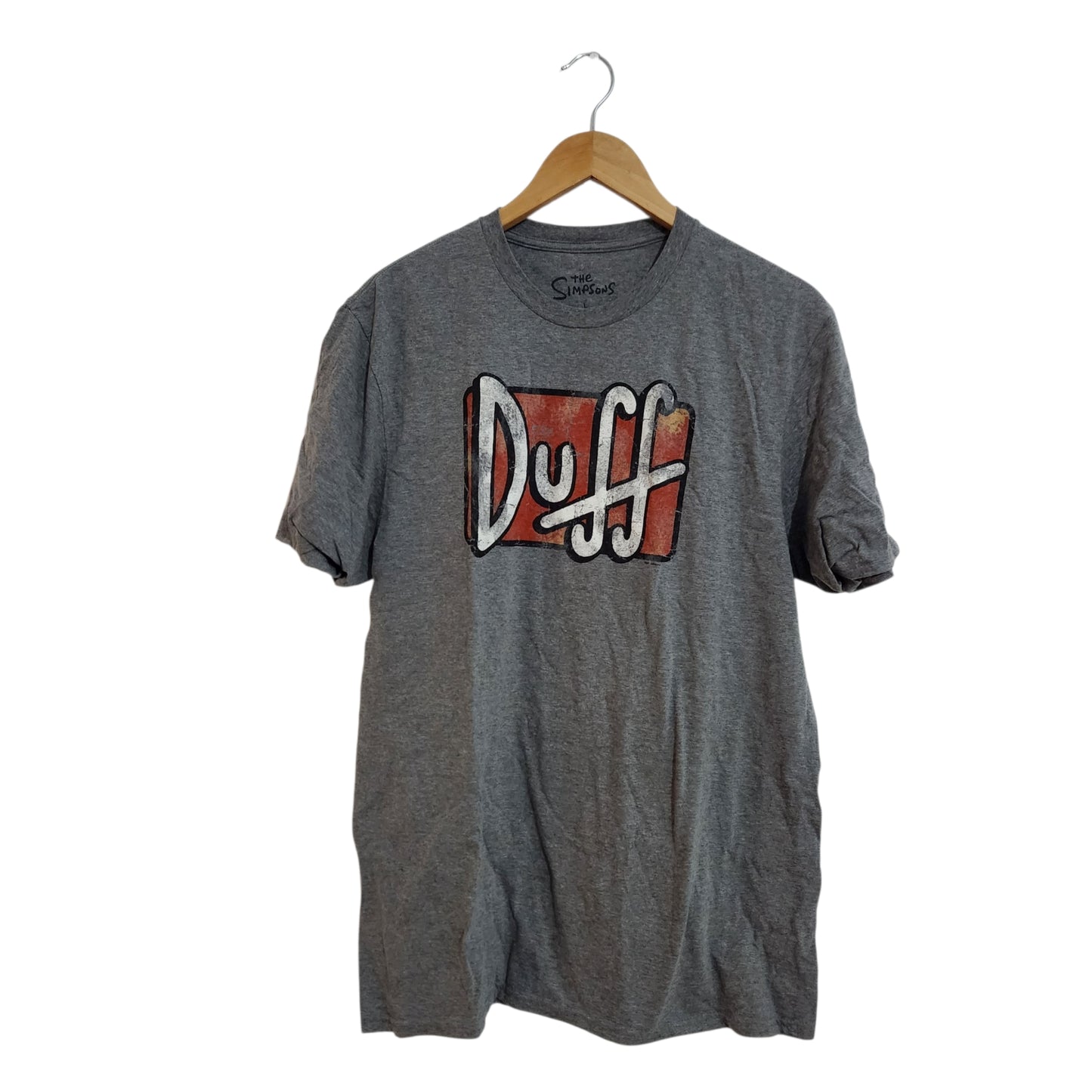 The Simpsons חולצת Duff Beer אפורה לגברים – מידה L
