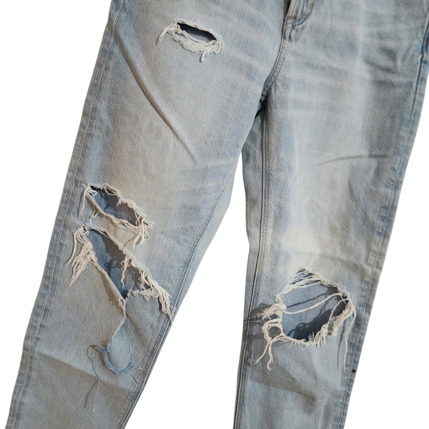 AMERICAN EAGLE ג'ינס נשים קרעים בגזרה גבוהה – מידה 2 | 28 אינץ'היקף מותן | מידה אירופאית 38 M
