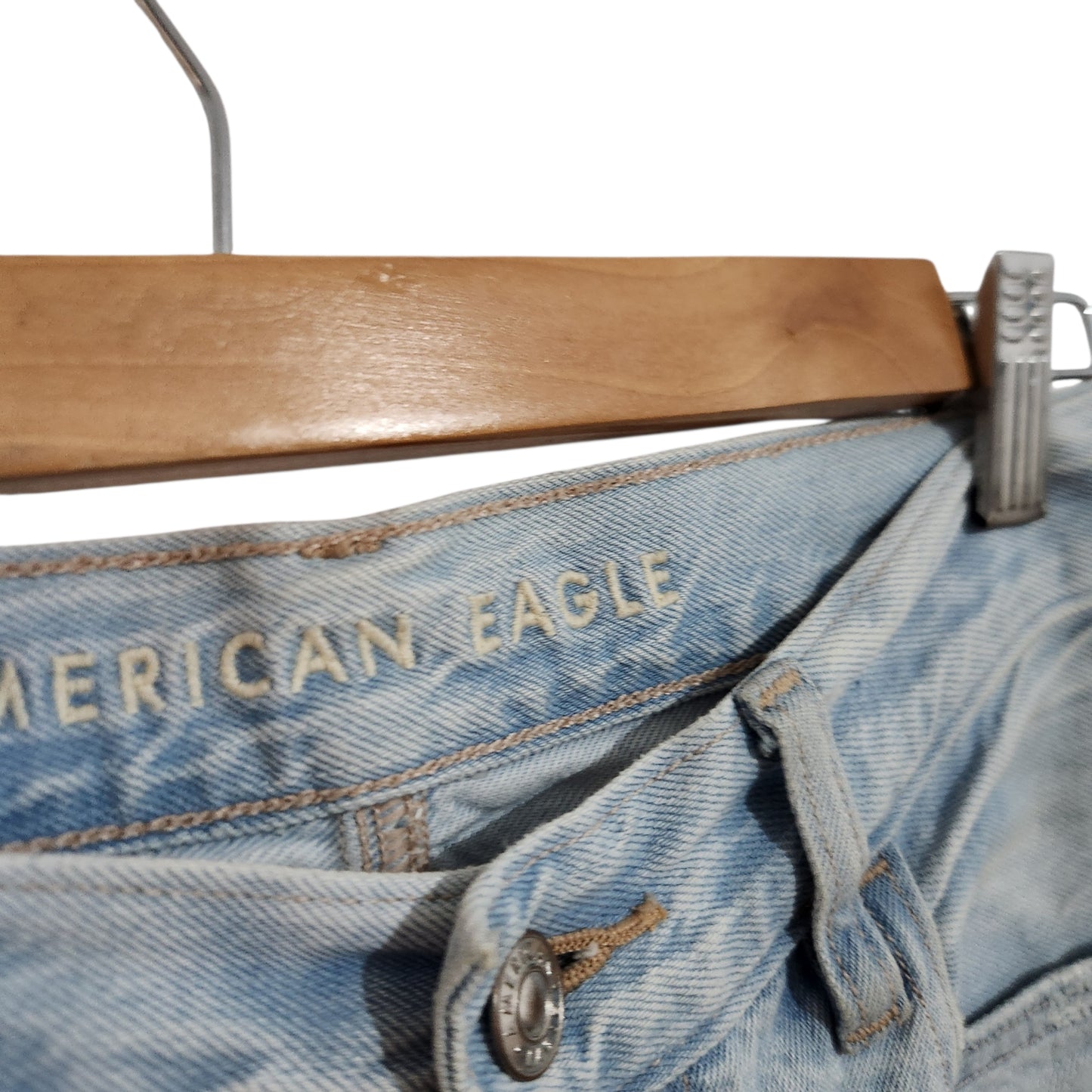 AMERICAN EAGLE ג'ינס נשים קרעים בגזרה גבוהה – מידה 2 | 28 אינץ'היקף מותן | מידה אירופאית 38 M