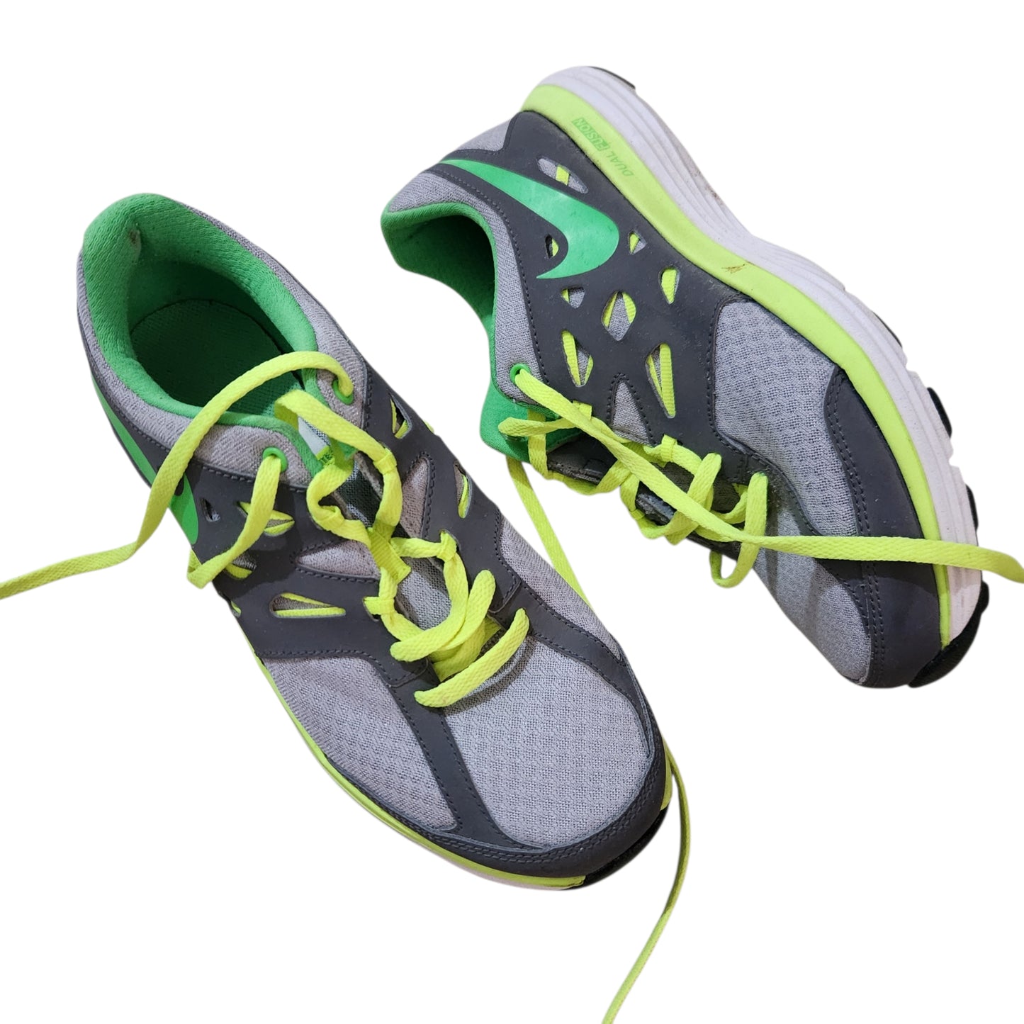 NIKE Dual Fusion Run נעלי ספורט אפורות/ירוקות לנשים – מידה 38