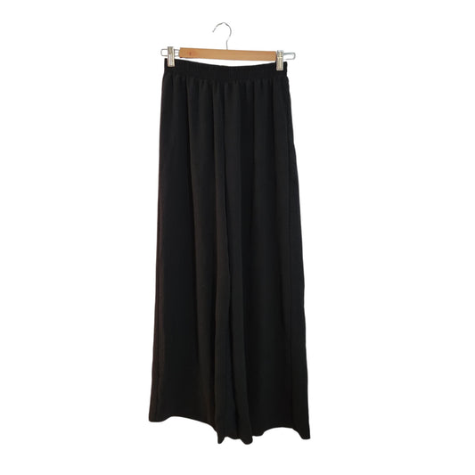 ZARA | מכנסיים רחבים שחורים לאישה | מידה L