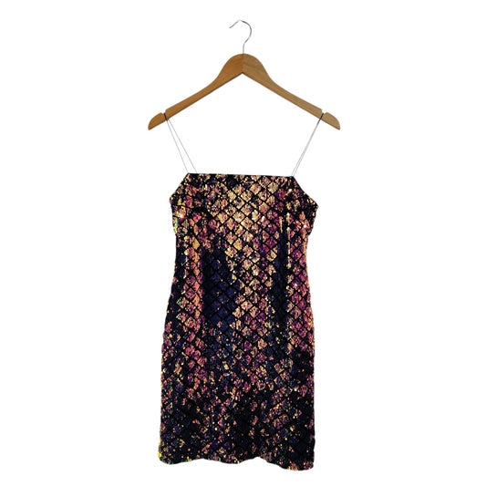 TOPSHOP | שמלת מיני פאייטים צבעוניים עם כתפיות דקות | 38