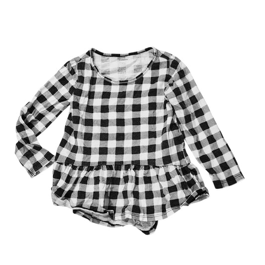 OLD NAVY | חולצת פפלום משובצת לילדות | גיל 3