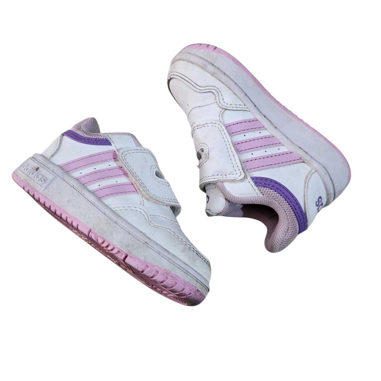 ADIDAS | נעלי סניקרס לבנות ורודות | ילדות | סקוץ׳ מידה 21