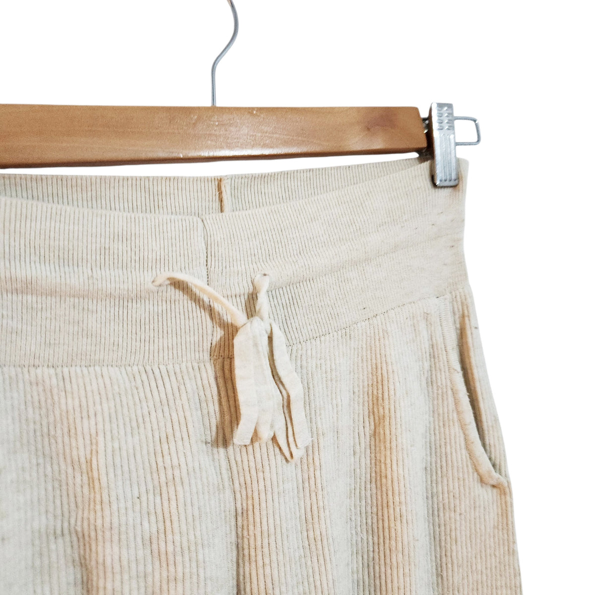UNIQLO | מכנסי סריג רחבים בצבע שמנת לאישה | מידה M