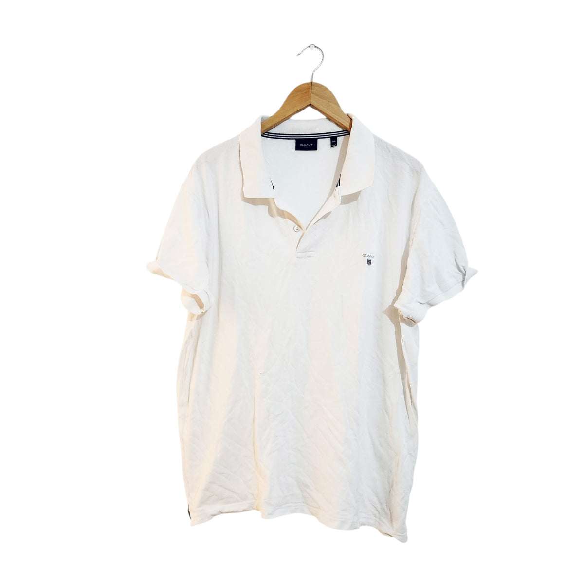 GANT | חולצת פולו לבנה לגבר | מידה XL / XXL