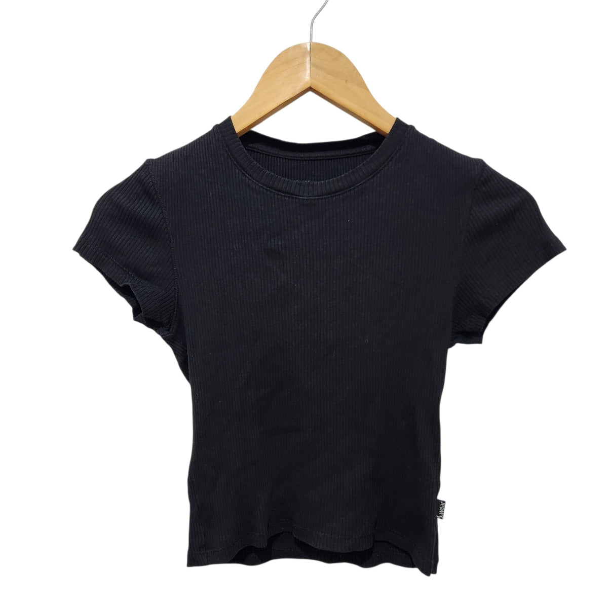 S.WEAR | חולצת ריב שחורה | נשים | XS | שרוול קצר