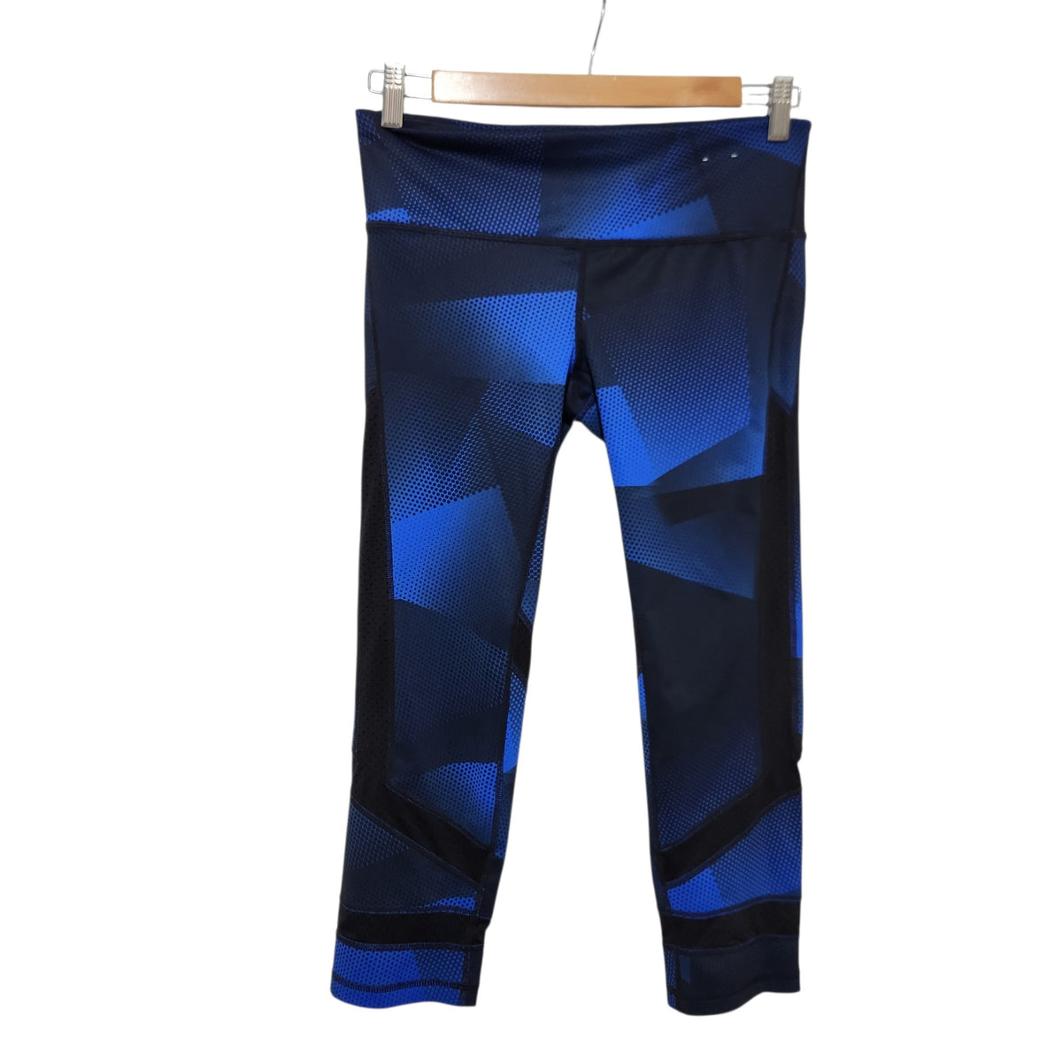 GAPFIT | טייץ ספורט 7/8 כחול בהדפס גיאומטרי לנשים | מידה S
