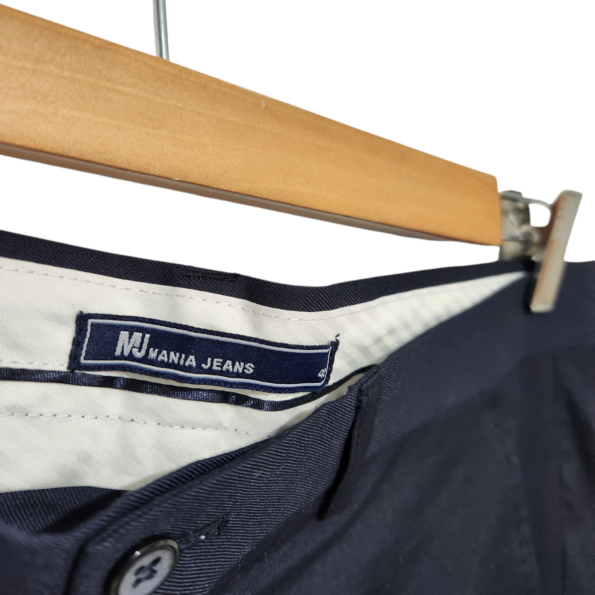 MANIA JEANS | מכנסיים מחויטים כחול נייבי לגבר | מידה אירופאית 42 (W32)