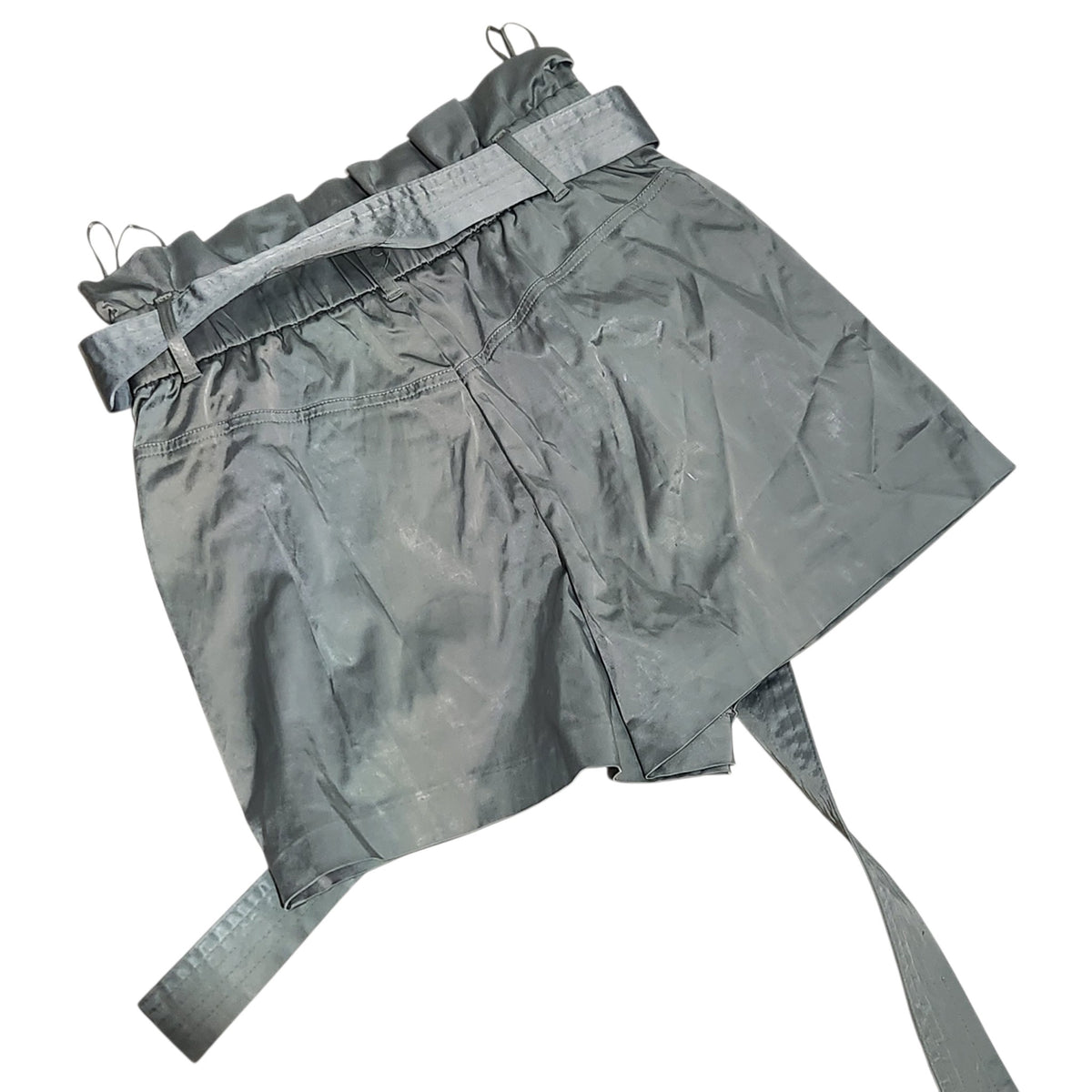 ZARA | מכנסי שורטס סאטן בגזרת Paperbag עם חגורה | מידה S