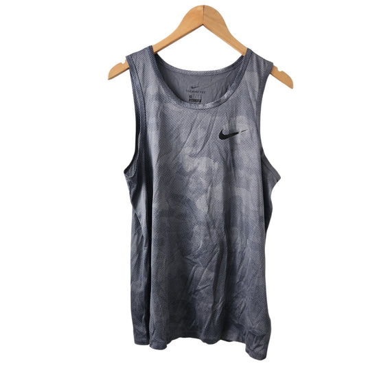 NIKE DRI-FIT | גופיית ספורט אפורה לגבר | M