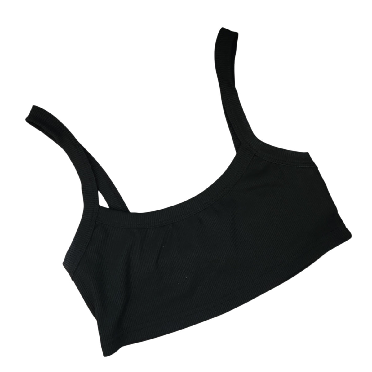 SHEIN | גופיית קרופ שחורה ריב | אישה | XS