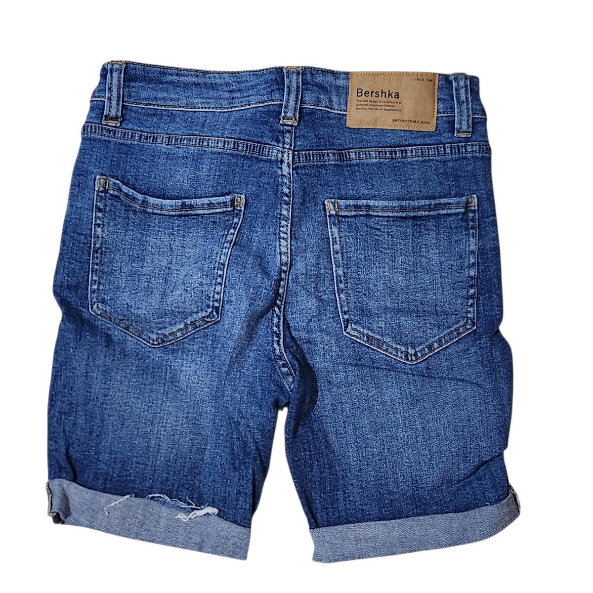 BERSHKA DENIM | מכנסי ג׳ינס ברמודה לנשים | מידה 36
