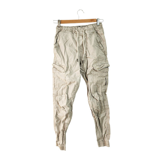 PULL&BEAR | מכנסי קרגו לנשים | XS | בז׳