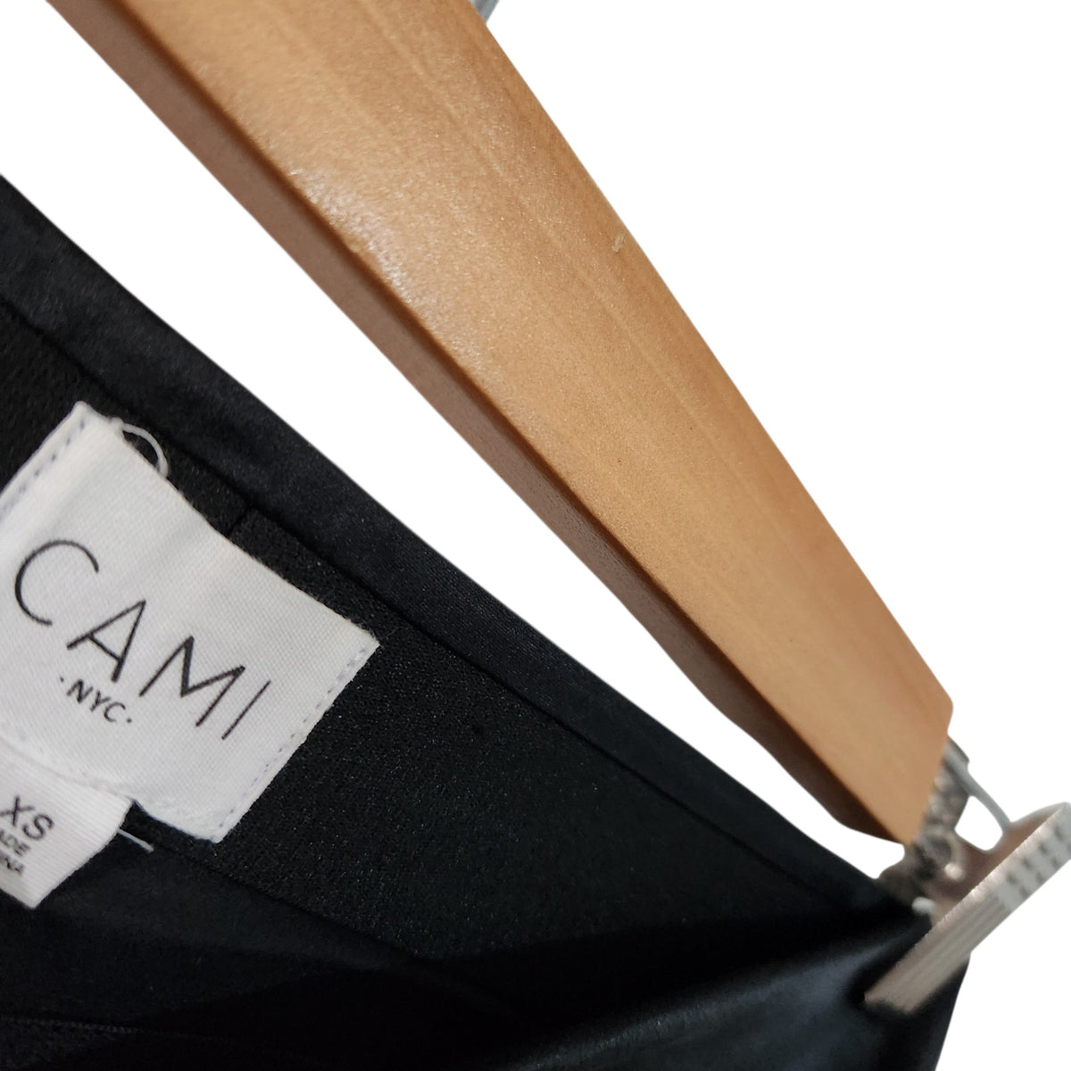 CAMI NYC | מכנסי סאטן רחבים לנשים | מידה XS | שחור