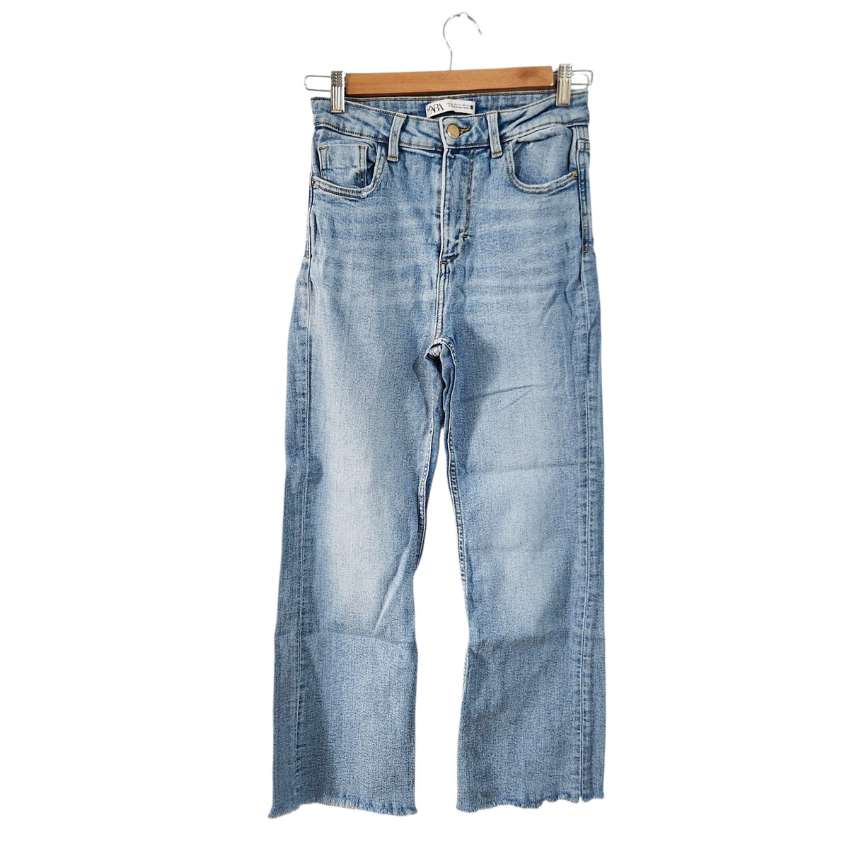 ZARA | ג׳ינס Wide Leg לנשים | מידה 34 | כחול בהיר