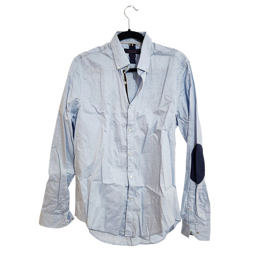 ZARA MAN | חולצה מכופתרת עם טלאי מרפקים | גבר | מידה L