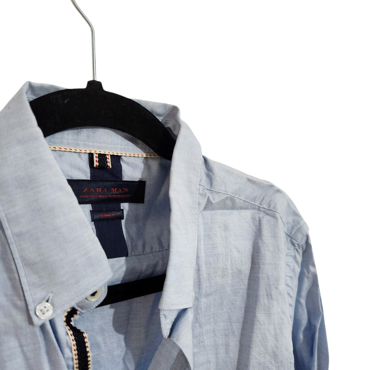 ZARA MAN | חולצה מכופתרת עם טלאי מרפקים | גבר | מידה L