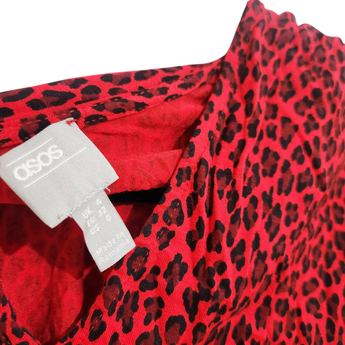 ASOS | שמלת מידי מנומרת | אישה | מידה 32