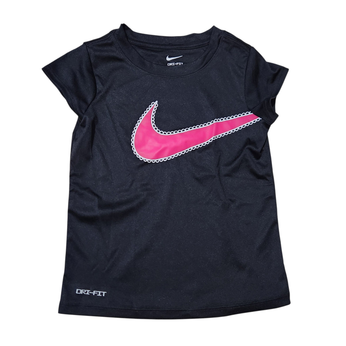 NIKE DRI-FIT | חולצת ספורט שחורה לילדות | גיל 6