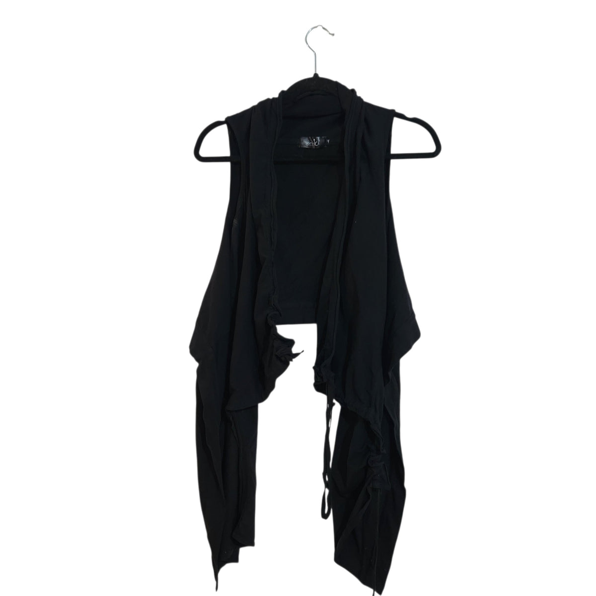 MIA INSPIRATION | וסט ארוך אסימטרי עם כיווצים | נשים | 1 | שחור L/XL