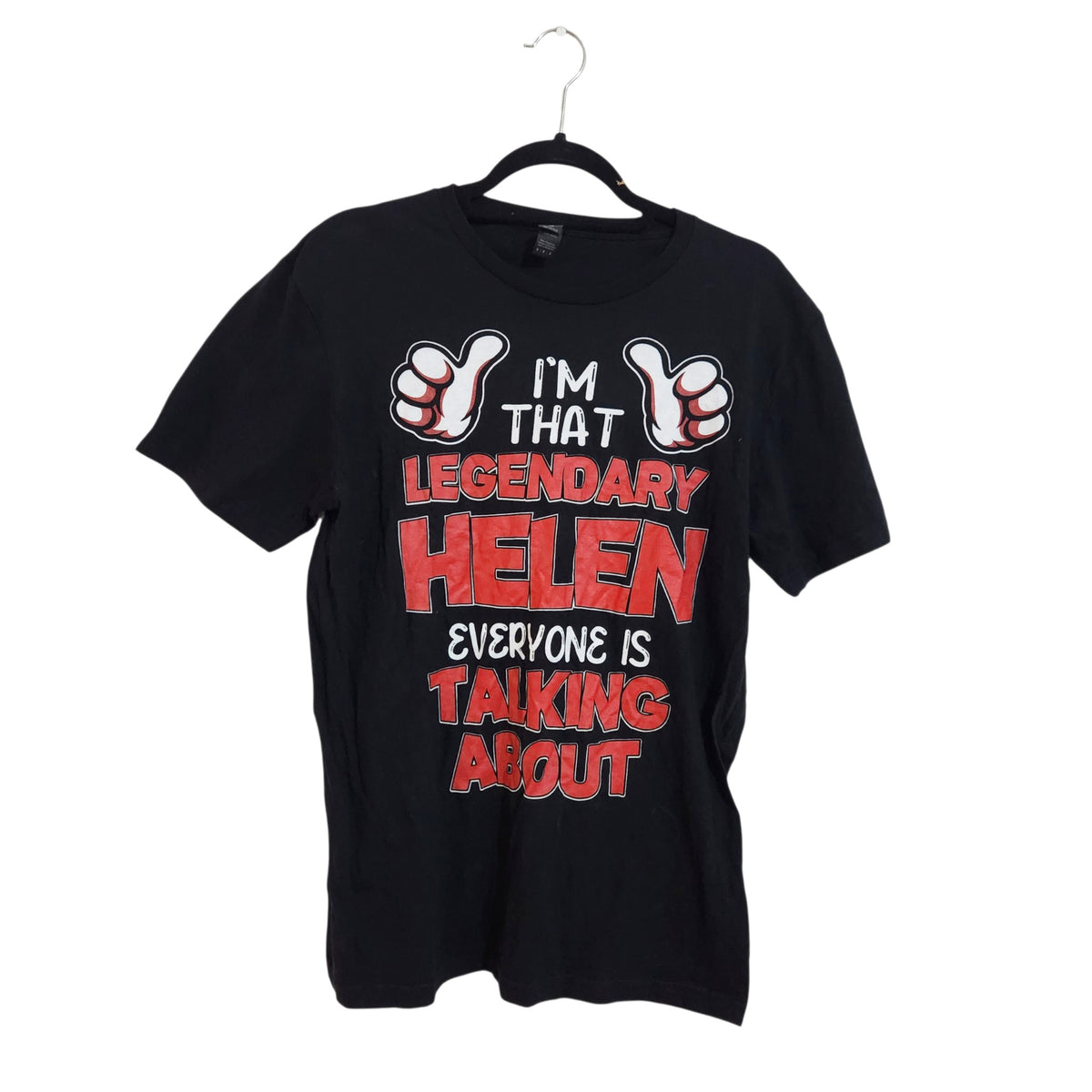 GILDAN | חולצת טי מודפסת Legendary Helen | גבר | M | שחור